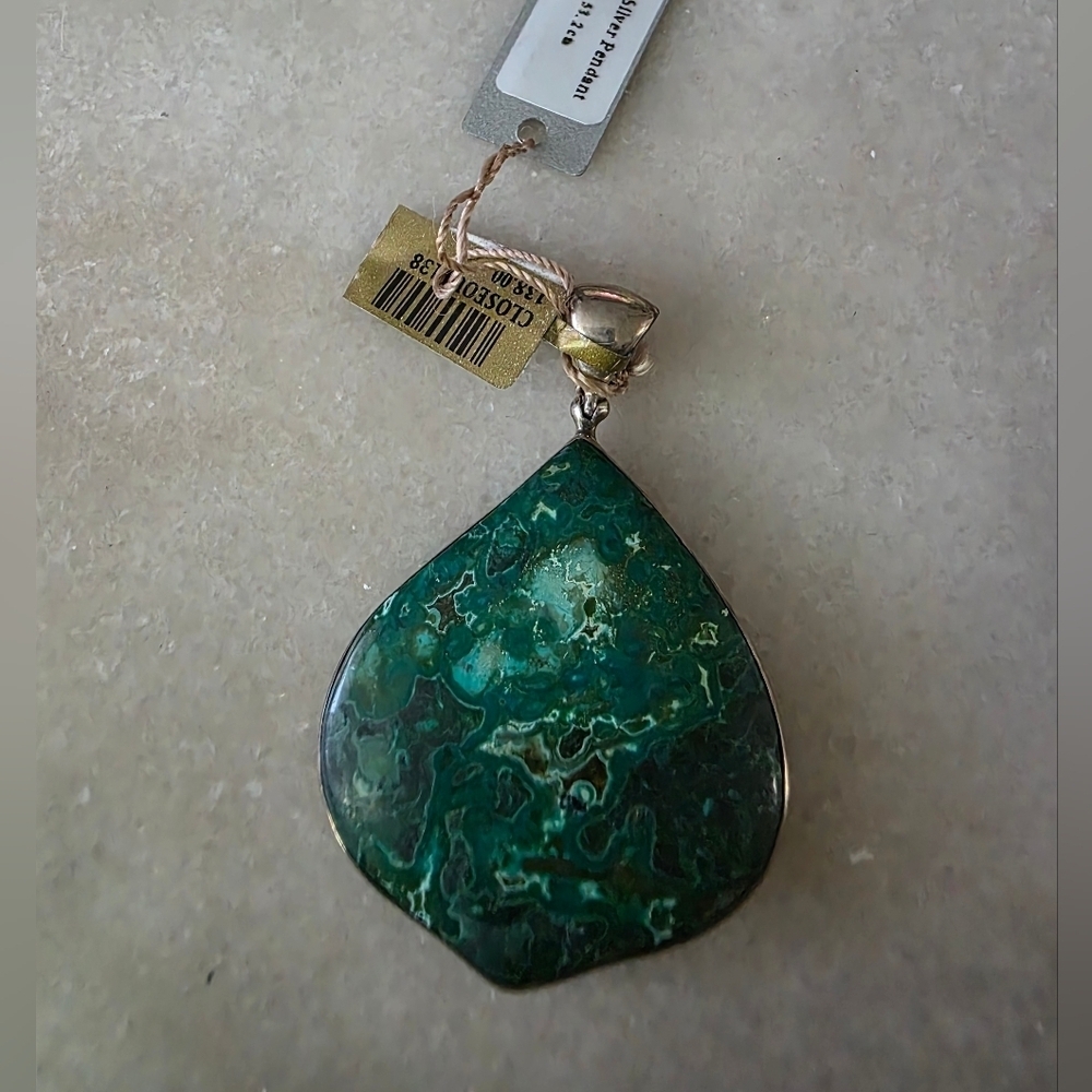 Starborn Sterling silver and Chrysocolla pendant